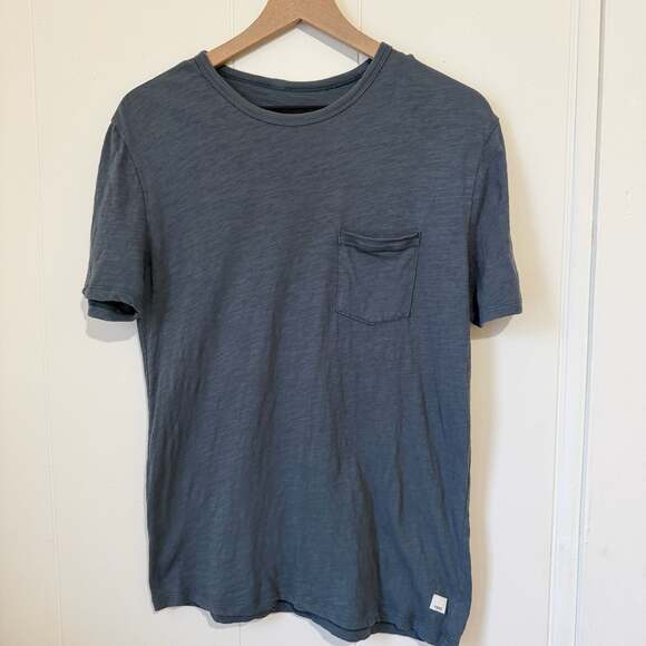 Vuori Other - Vuori Men's M Pocket T-Shirt Blue Gray Slub Short Sleeve Crew Neck Minimalist
